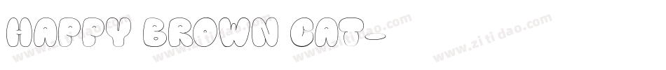 Happy brown cat字体转换